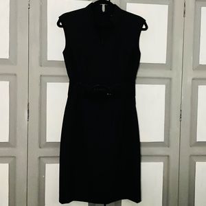 Antonio Melani Black knee length dress belted  waste